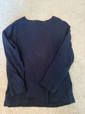 H&M Navy Crew Neck Long Sleeve Top